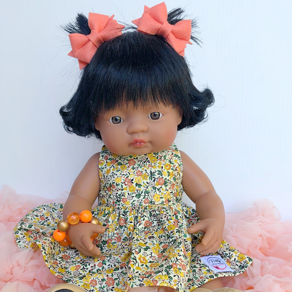 Hispanic Miniland Doll (underwear included)- 38cm
