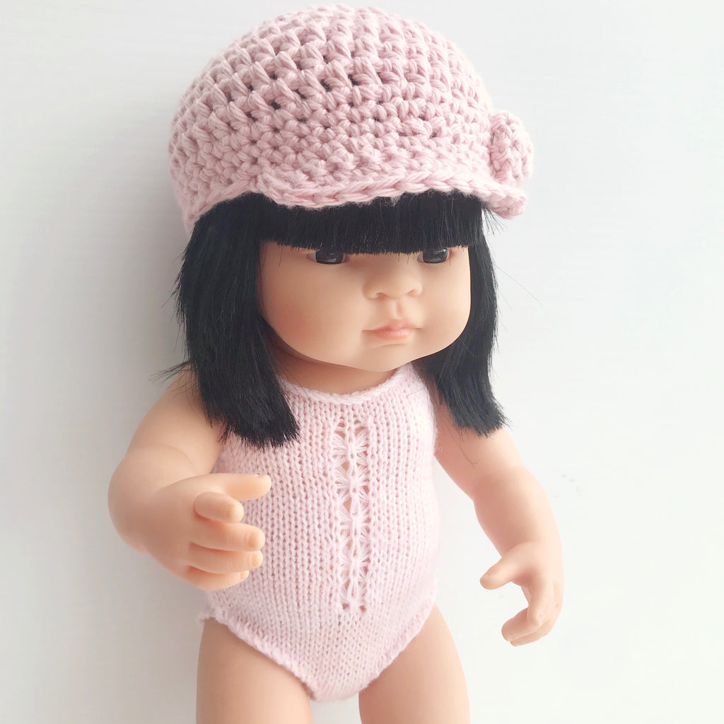 38cm Knitted Pink Romper