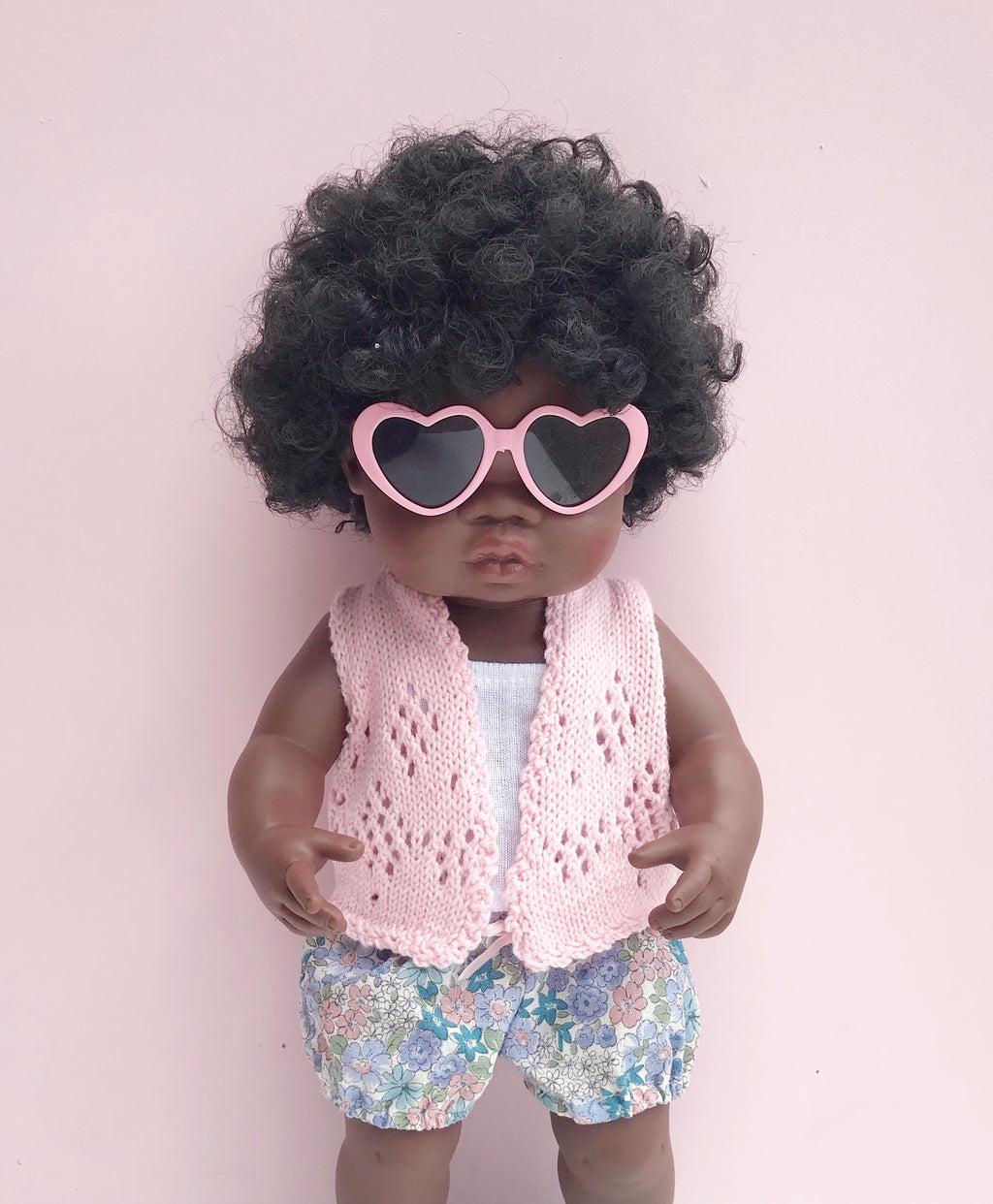 38cm Knitted Pink Vest