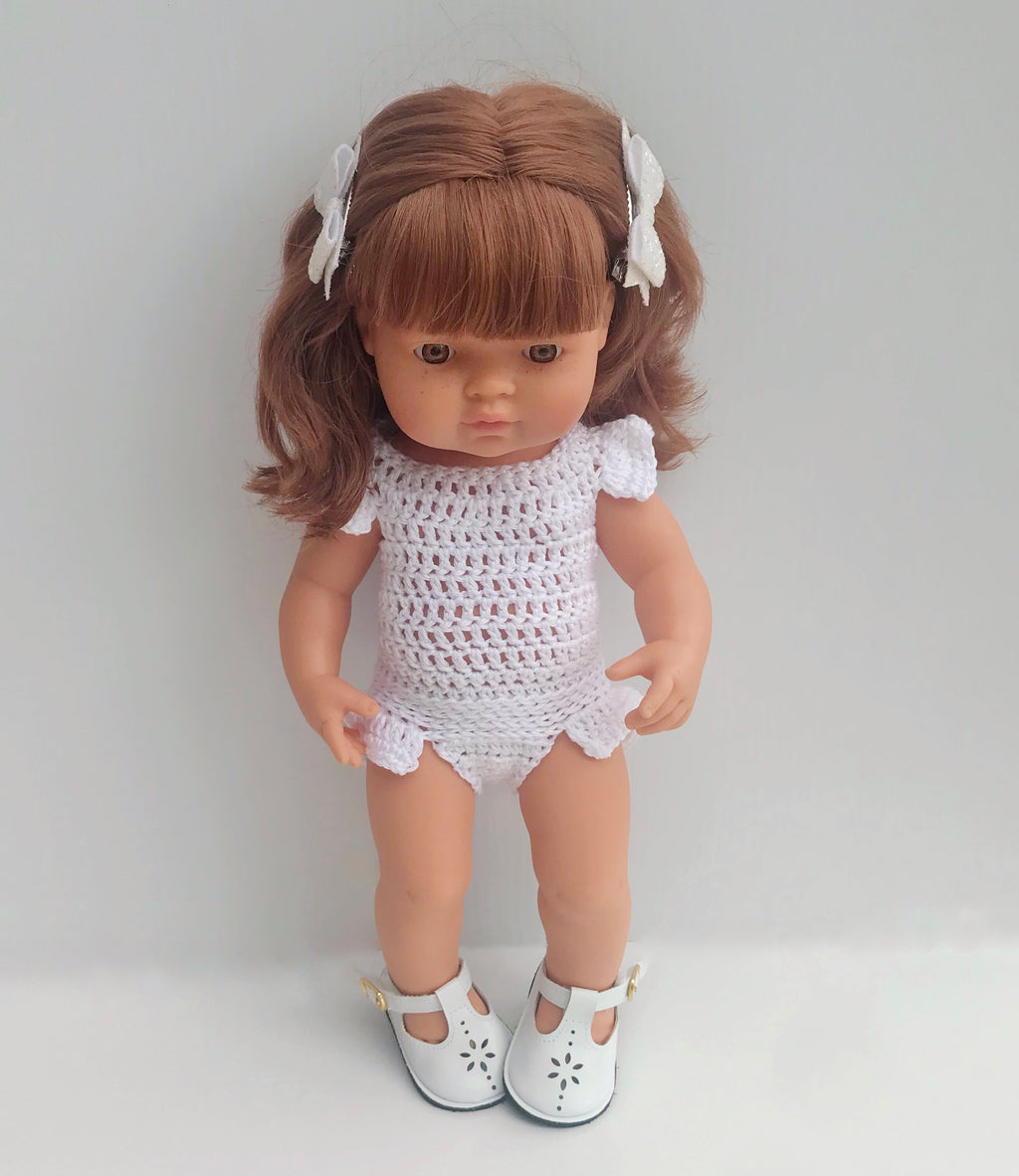 Red Haired Miniland Doll (underwear included) - 38cm