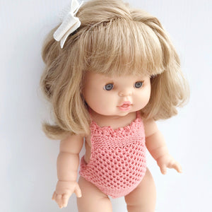 Crocheted Pink Minikane/Paola Reina Romper