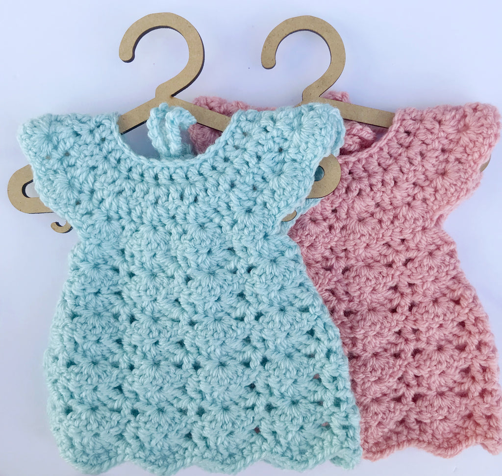 34cm or 38cm Dolls Crochet dress